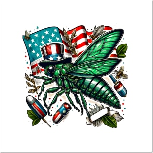 Entomology Cicada Fest 2024 4th july Broods XIX XIII Cicada Lover Posters and Art